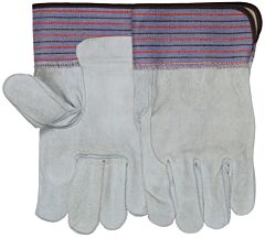 Mcr Safety 16090M Gloves Double Leather Palm Inside, Full Leather Back, Fleece Lined Palm, Wing Thumb, Size Medium