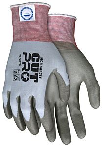 Mcr Safety 9672Dt2Xxl Gloves Diamond Tech 2 18 Gauge, Blue Dyneema® Diamond Tech Shell, Gray Pu Coating, Cut Level A2, Abrasion 3, Puncture 2, Dexterity 5, Size 2X-Large