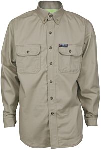 Mcr Safety Sbs2003X2 Summit Breeze 7.0 Oz. 100% Cotton Long Sleeve Work Shirt, Tan, Cat2, Atpv 8.7 Cal/Cm2, Size 2X-Large