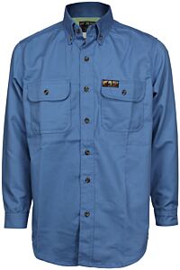 Mcr Safety Sbs2006X4 Summit Breeze 7.0 Oz. 100% Cotton Long Sleeve Work Shirt, Medium Blue, Cat2, Atpv 8.7 Cal/Cm2, Size 4X-Large