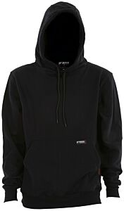 Mcr Safety Ss2Bkx4 Fr Hooded Sweatshirt, Front Pocket, Pullover, 12 Oz, 100% Cotton Interlock Fleece Shell, Black, Cat2, Atpv 18 Ca/Cm2, Size 4X-Large