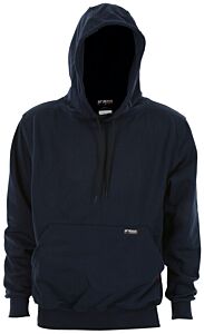 Mcr Safety Ss2Nl Fr Hooded Sweatshirt, Front Pocket, Pullover, 12 Oz, 100% Cotton Interlock Fleece Shell, Navy, Cat2, Atpv 18 Ca/Cm2, Size Large