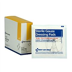 First Aid Only I211 3" X 3" Sterile Gauze Pads, 20/Box