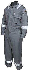 Mcr Safety Dcwurgm Fr Deluxe Coverall Westex Ultrasoft 7 Oz, 88% Cotton/12% Nylon, Gray, Fr Reflective Material, 8.7 Cal/Cm2, Size Medium