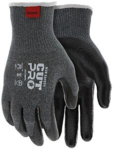 Mcr Safety 9379Bps Gloves 13 Gauge, Dark Gray Nomex/Kevlar Shell (No Steel), Black Neoprene/Nitrile Coated Palm/Fingers, Acrylic Lining, Hemmed, A5, Abr5, P3, H3, 9.8 Cal/Cm2, Cat2, Size Small