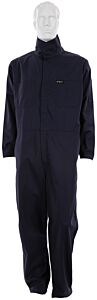 Mcr Safety Ccmns Fr Contractor Coveralls, 7 Oz, 88% Cotton/12% Nylon, Navy, Cat2, Atpv 8.8 Cal/Cm2, Size Small