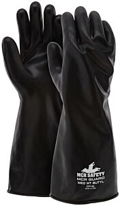 Mcr Safety Cp14S Gloves "Mcr Guard", Butyl, 14 Mil, Smooth, Size Small