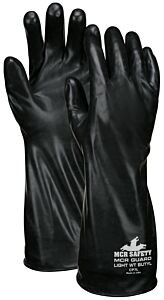 Mcr Safety Cp7S Gloves “Mcr Guard”, Butyl, 7 Mil, Black, Rolled Cuff, Smooth Finish, Size Small