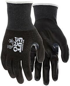 Mcr Safety 92798Puxl Gloves Cutpro A9 18 Gauge, Black Hypermax® Shell, Black Up Dip, Reinforced Thumb Crotch, A9, Abr4, P3, Size X-Large