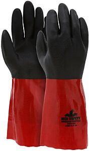 Mcr Safety Mg9645Xl Gloves 15 Gauge Nylon/Glass Shell, Pvc/Nitrile, Fully Coated Bi-Polymer Dip, Rough Finish, 12" Gauntlet, Cut Level A4, Abrasion 5, Heat 1, Size X-Large