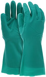 Mcr Safety 5309E Gloves Green Unlined Nitrile, 11 Mil, Straight Cuff, Textured Grip, Size 9, Economy