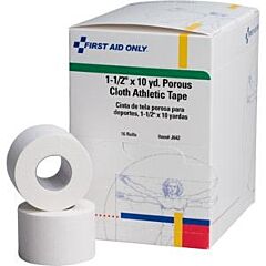 First Aid Only J642 1.5"X10 Yd. Cloth Athletic First Aid Tape, 16/Box