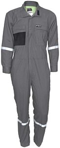 Mcr Safety Sbc101142T Summit Breeze 5.5 Oz, Inherent Blend Coveralls, Gray, Cat2, Atpv 8.9 Cal/Cm2