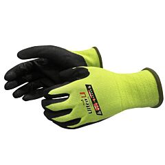 Liberty Safety F4970Hgl Frogrip Cut-Resistant Gloves, Black Sandy Nitrile Coated, A6 Cut, Size Large