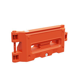 Hydrocade Hyd-O-Kit Water Filled Barricade System, Tl-3 Longitudinal Channelizing Device, Orange, No Sheeting, 72" L X 32" H