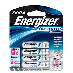 Energizer L92Bp4 Ultimate Lithium Aaa Batteries, 4/Pkg