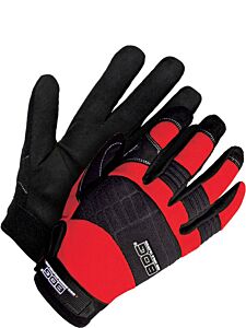 Bob Dale Gloves 20-1-10603R-L Mechanics Gloves Synthetic Leather Red/Black, Size Large