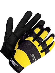 Bob Dale Gloves 20-1-10603Y-L Mechanics Gloves Synthetic Leather Yellow/Black, Size Large