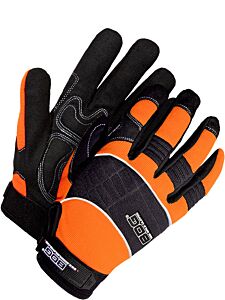 Bob Dale Gloves 20-1-10606-X2L Mechanics Gloves Synthetic Leather Anti-Vib Hi-Viz Orange, Size 2X-Large