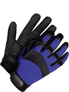 Bob Dale Gloves 20-1-10700N-S Mechanics Gloves Synthetic Leather Navy Blue/Black, Size Small