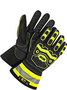 Bob Dale Gloves 20-1-10753-X2L Oil Resistant Cut Resistant Goatskin 3" Gauntlet With Impact, Size 2X-Large