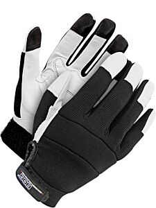 Bob Dale Gloves 20-1-1215-M Mechanics Gloves Grain Goatskin Palm Pearl White, Size Medium
