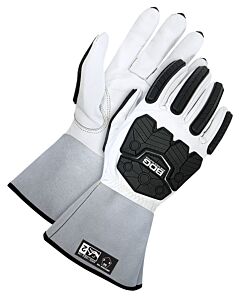 Bob Dale Gloves 20-1-5005-M Pearl Goatskin 5" Gauntlet W/Backhand Protection, Size Medium