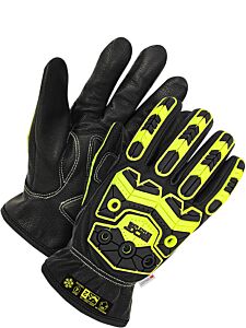 Bob Dale Gloves 20-9-10750-Xl Oil Resist Cut Resistant C100 Lined Goatskin Driver Gloves With Impact, Size X-Large