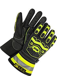 Bob Dale Gloves 20-9-10754-L Oil Resist Cut Resistant C200 Lined Goatskin 3" Gauntlet W/Impa, Size Large