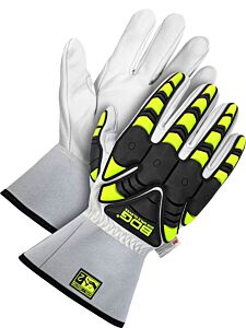 Bob Dale Gloves 20-9-1873-M Goatskin Winter Lined 3" Gauntlet With Backhand Protection, Size Medium