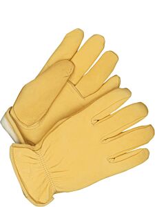 Bob Dale Gloves 20-9-366-M Grain Deerskin Driver Gloves Lined Thinsulate C100 Tan, Size Medium