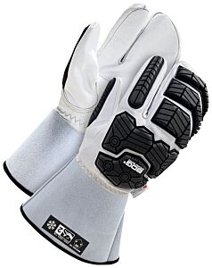 Bob Dale Gloves 50-9-5011-S Goatskin 1-Finger Mitt W/5" Cuff Cut Resistant & Tpr Impact, Size Small