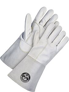 Bob Dale Gloves 60-1-1720-L Gander Tig Welding Gloves Grain White Goatskin, Size Large