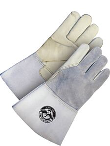 Bob Dale Gloves 60-1-650-Xl Grain Cowhide Utility Gloves Gauntlet Split Back Palm Lined, Size X-Large