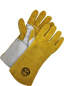 Bob Dale Gloves 60-9-7800 Gander Brand Split Gold Cowhide Stick Welder Lined