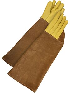Bob Dale Gloves 63-1-920-L Extreme Tactical Grain Leather Unlined 16" Gauntlet, Size Large