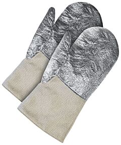 Bob Dale Gloves 63-9-740-Alum High Heat Aluminized Fiberglass Cloth Gauntlet Mittalum