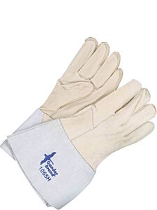 Bob Dale Gloves 64-1-1065H-11 Grain Leather Utility Gloves Gauntlet Outseam Sewn, Size 11/2X-Large