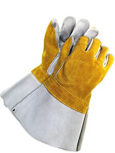 Bob Dale Gloves 64-9-Ag-7-12 Welding Gloves Split Leather Gauntlet Fully Lined, Size 7/Small