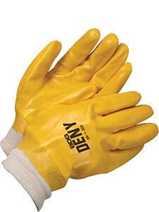 Bob Dale Gloves 99-1-302 Coated Pvc Single Dipped Knitwrist Yellow