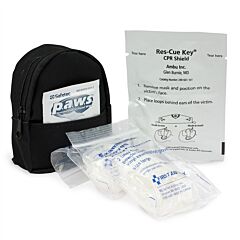 First Aid Only M5107 Cpr Mask, 4 Gloves, 1 Wipe Mini Backpack