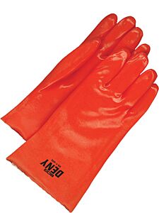 Bob Dale Gloves 99-1-502 Coated Pvc Single Dipped Gauntlet Red 12 In
