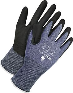 Bob Dale Gloves 99-1-8120-5 15 Gauge Blue Hppe/Glass With Nbr Palm Net Zero, Size 5/2X-Small