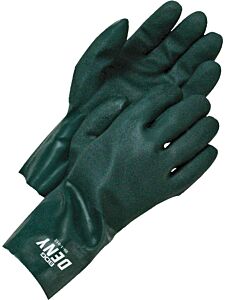 Bob Dale Gloves 99-1-912 Coated Pvc Double Dipped Gauntlet Green 12 In