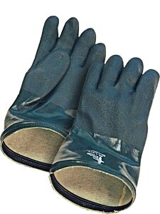 Bob Dale Gloves 99-1-914Bd Coated Pvc Double Dipped Gauntlet Green 14 In Beaded Cuff