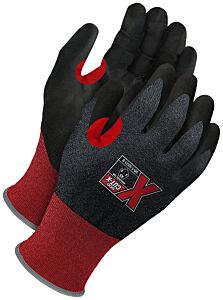 Bob Dale Gloves 99-1-9531-7 Red 21G Seamless Knit Cut Resistant Black Pu Palm With Touchscreen, Size 7/Small