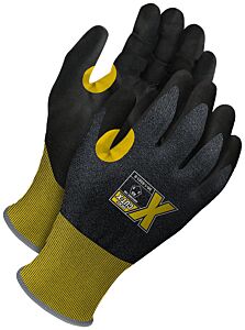 Bob Dale Gloves 99-1-9551-8 Yellow 21G Seamless Knit Cut Resistant Black Pu Palm With Touchscreen, Size 8/Medium