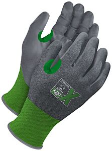 Bob Dale Gloves 99-1-9560-8 Green 21G Seamless Knit Cut Resistant Grey Nbr Palm With Touchscreen, Size 8/Medium