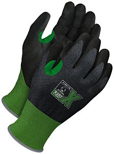 Bob Dale Gloves 99-1-9561-10 Green 21G Seamless Knit Cut Resistant Black Pu Palm With Touchscreen, Size 10/X-Large