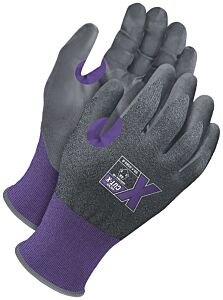 Bob Dale Gloves 99-1-9580-9 Purple 21G Seamless Knit Cut Resistant Grey Nbr Palm With Touchscreen, Size 9/Large